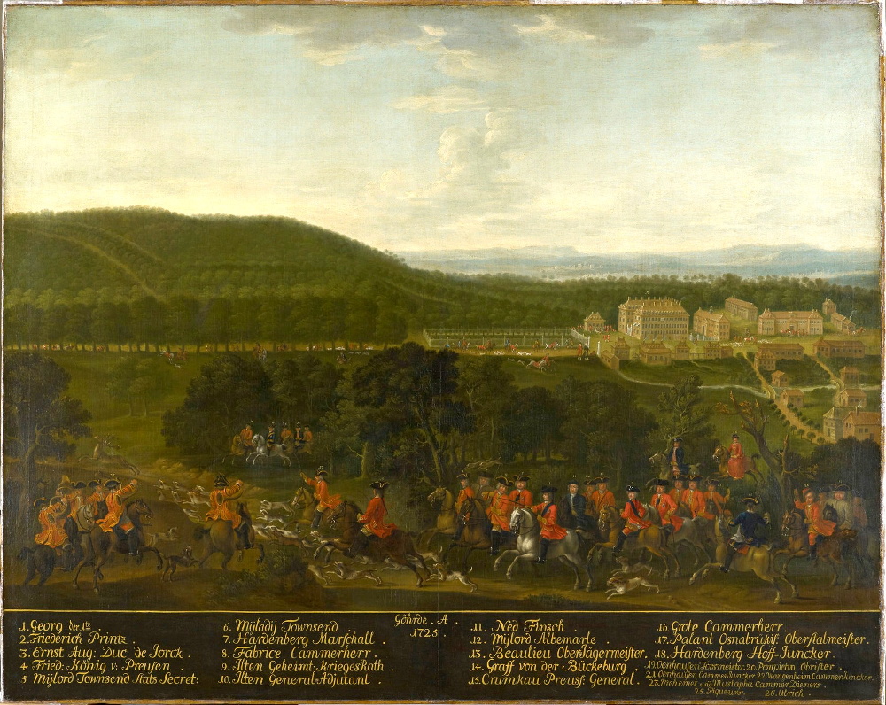 A Royal Hunting Party at Göhrde Dated 1725